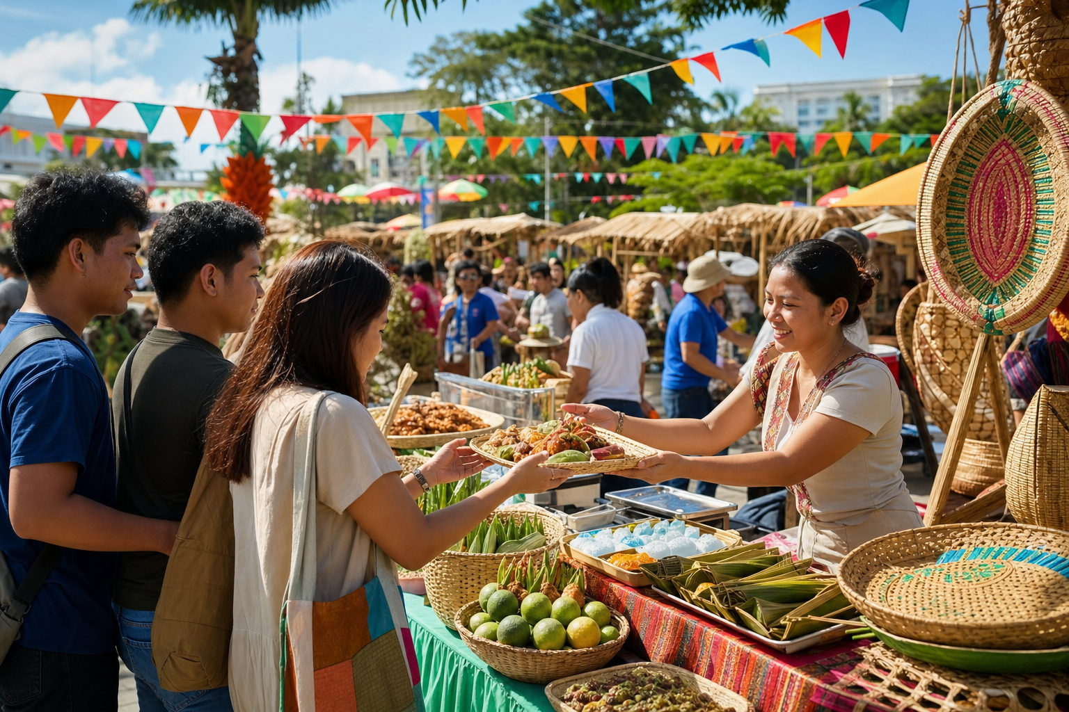 Diyandi local food and trade market